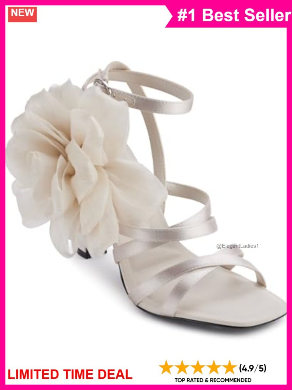 Karl Lagerfeld Caela Strappy Dress Heel Floral Sandal